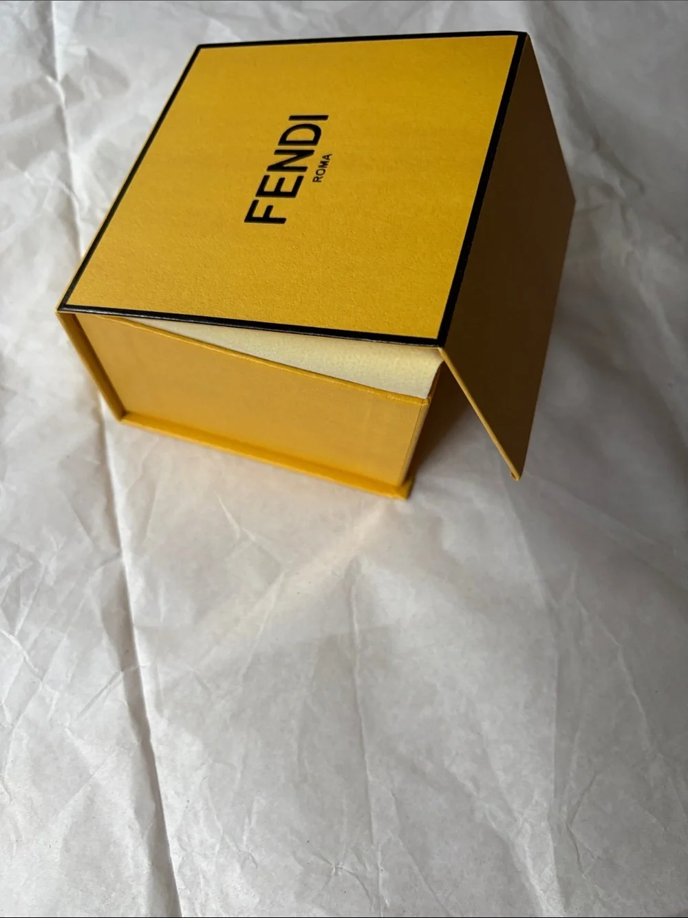 Fendi double FF signature logo brown leather bracelet with Box brand new